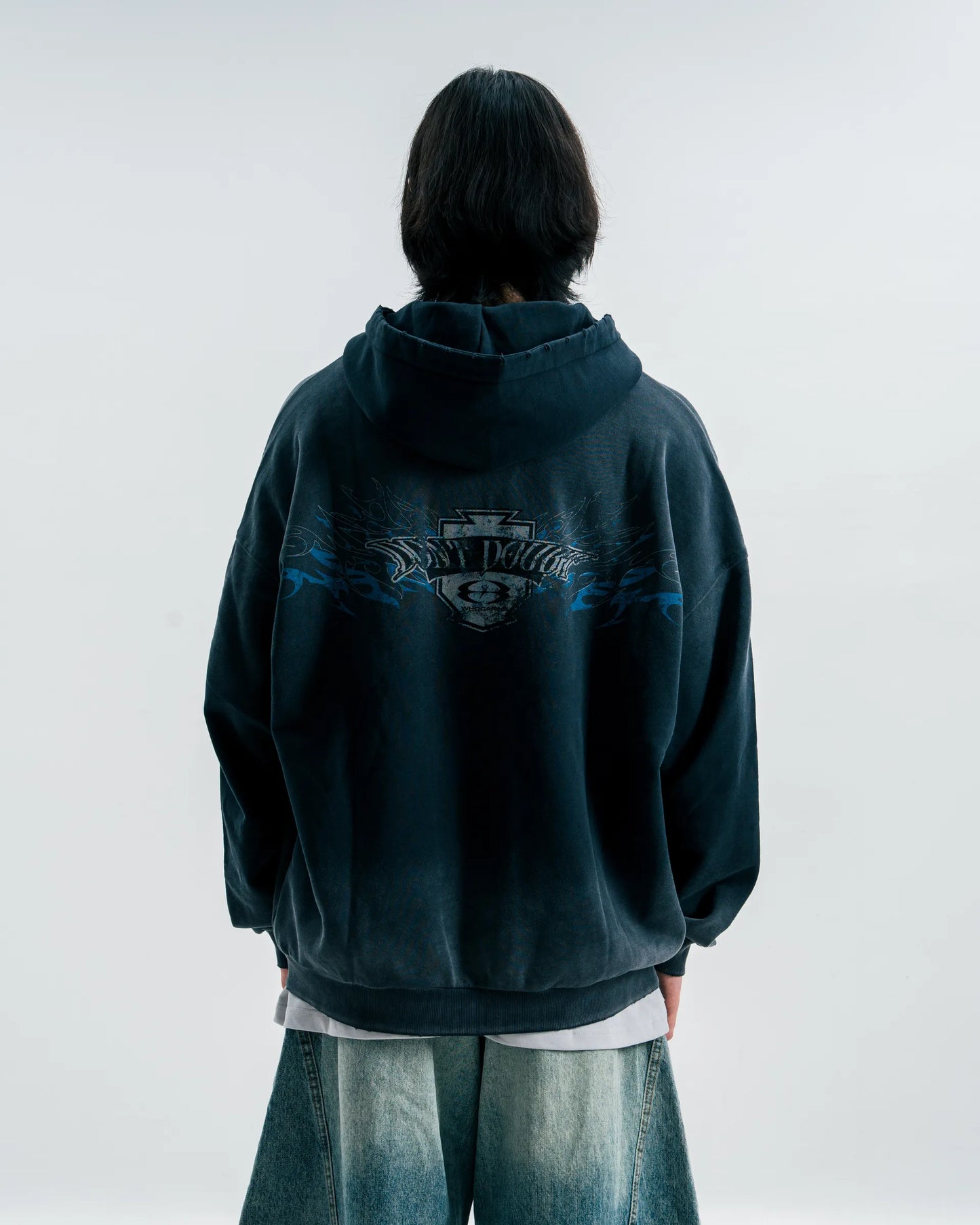 Washed Winged Emblem Hoodie