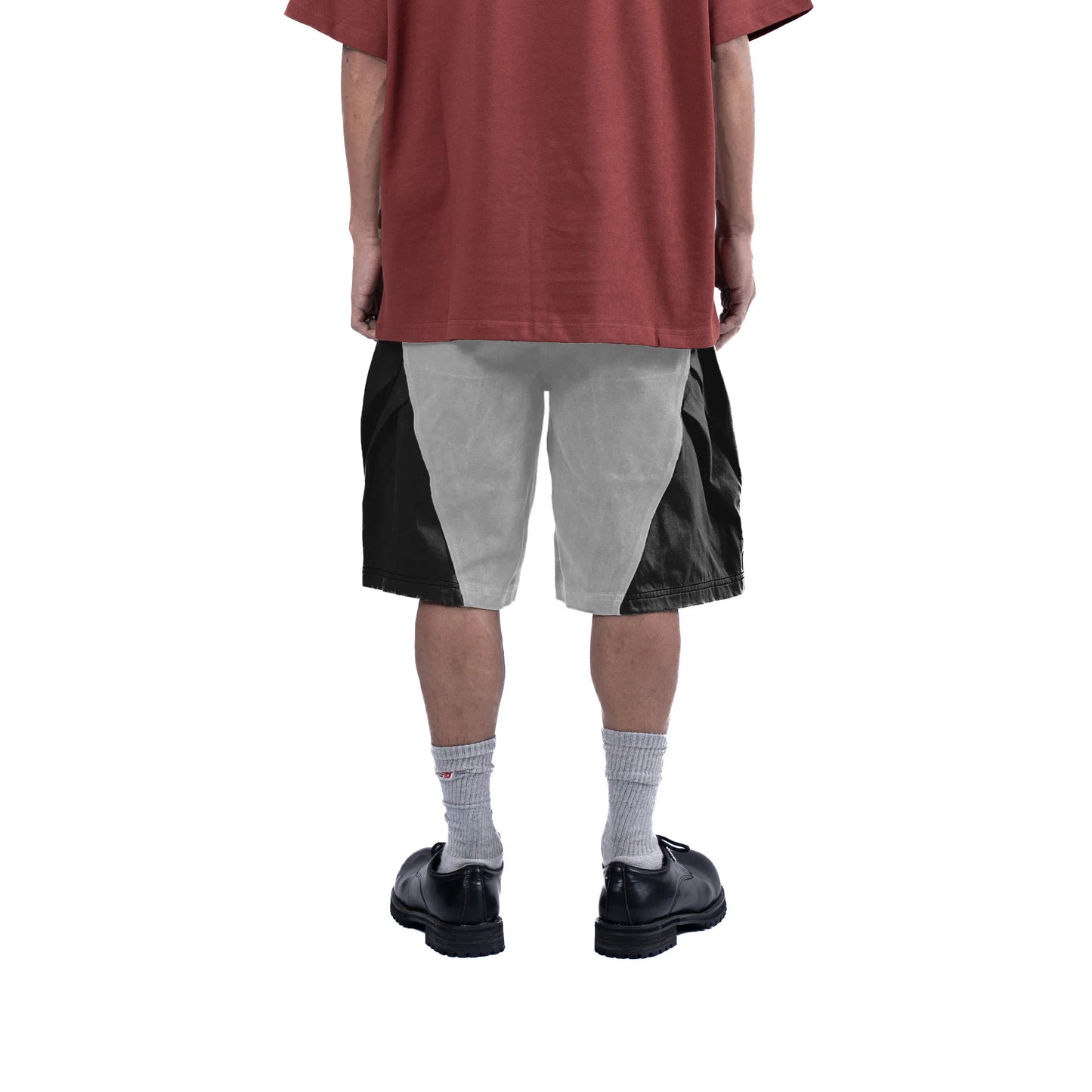 DOUBLE PLEATS SHORTS (GREY)