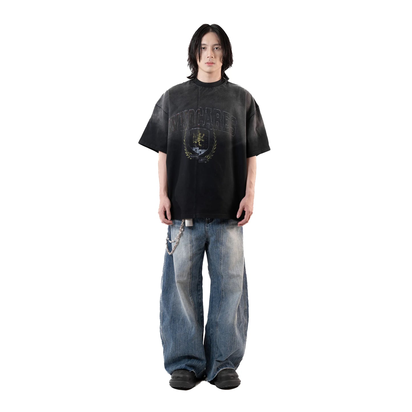Washed Split Emblem Tee