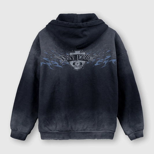 Washed Winged Emblem Hoodie