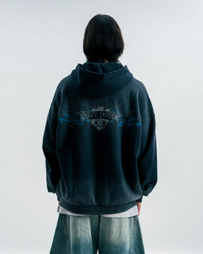 Washed Winged Emblem Hoodie