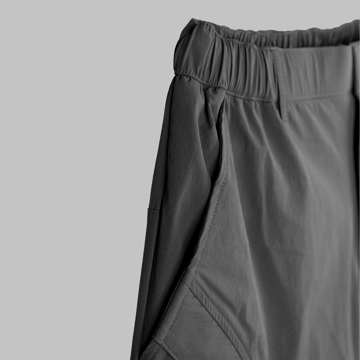 Curve Pleated Pants (Dark Grey)