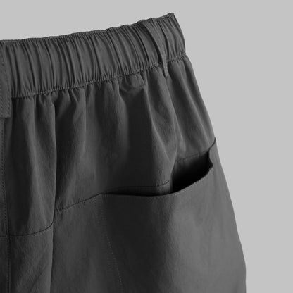 Curve Pleated Pants (Dark Grey)