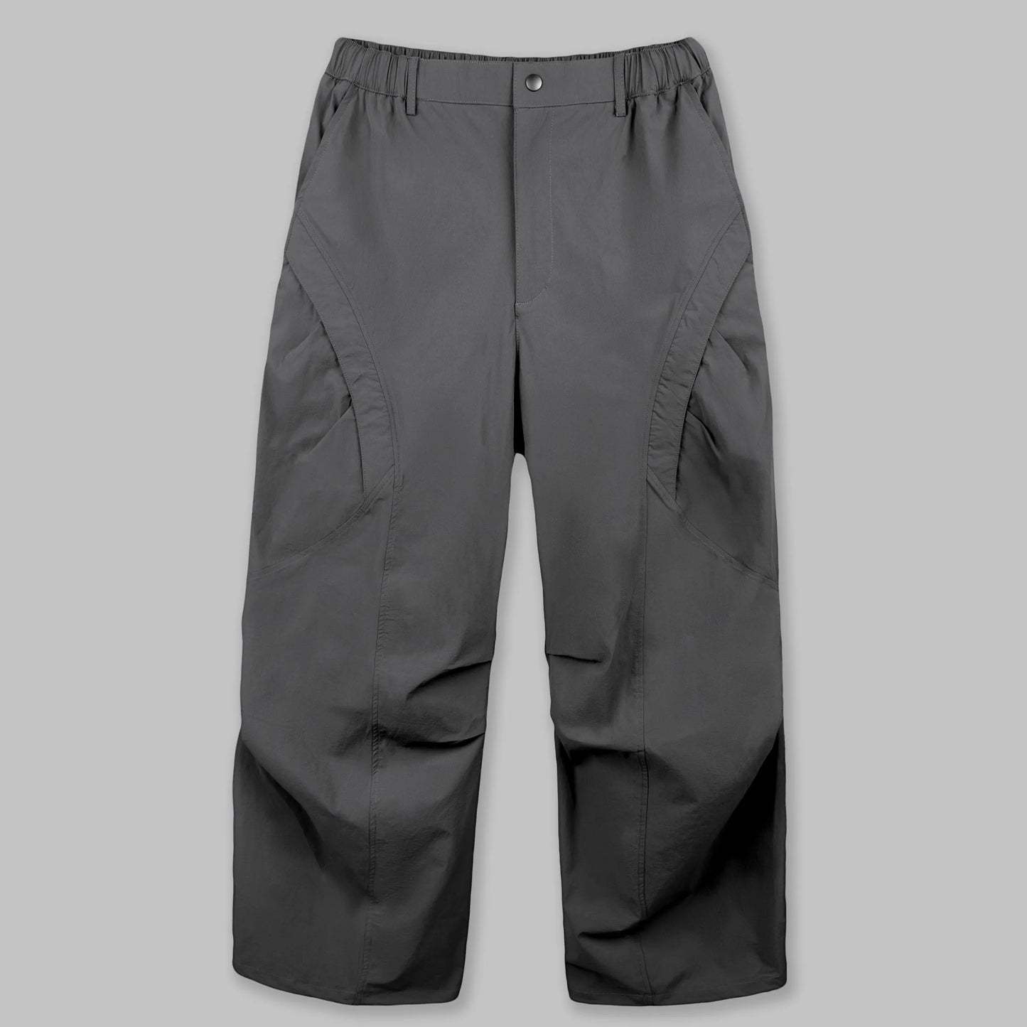 Curve Pleated Pants (Dark Grey)