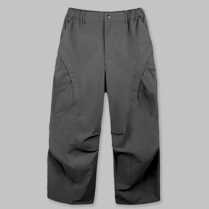 Curve Pleated Pants (Dark Grey)