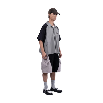 U8 BOXY SHIRT (BLACK/GREY)