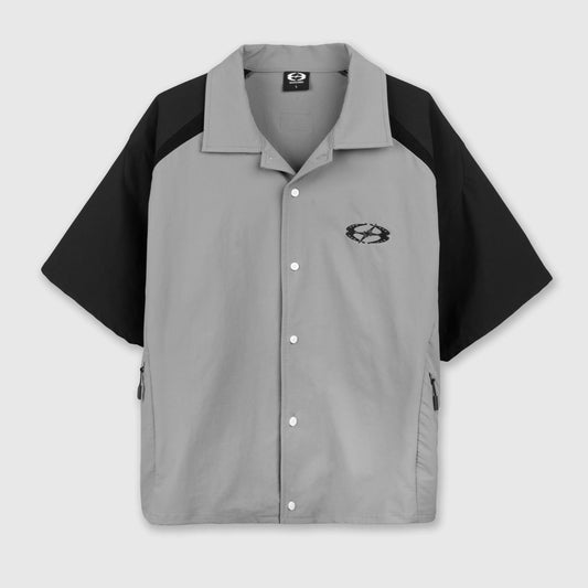 U8 BOXY SHIRT (BLACK/GREY)