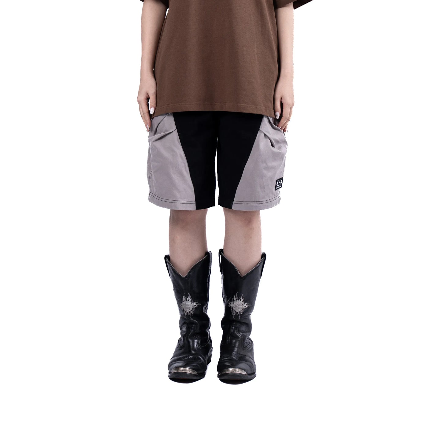 DOUBLE PLEAT SHORTS (BLACK)