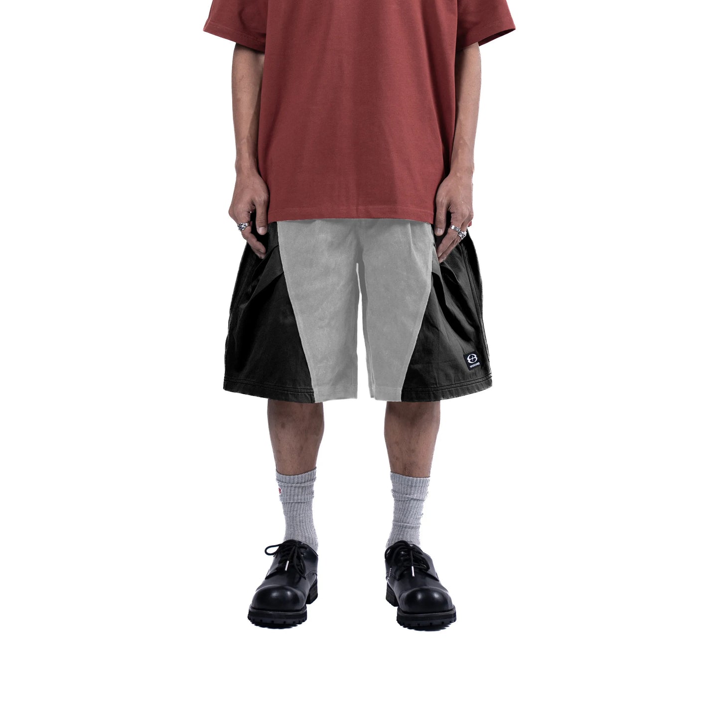 DOUBLE PLEATS SHORTS (GREY)