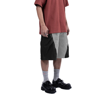 DOUBLE PLEATS SHORTS (GREY)